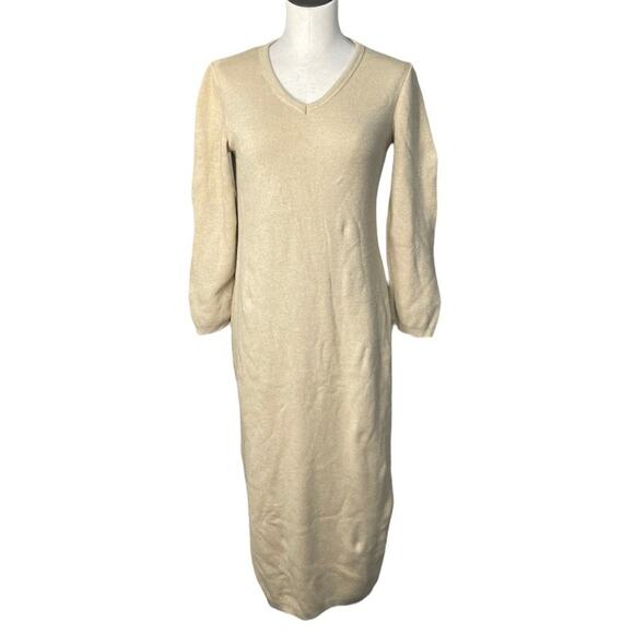 J. Jill Sweatshirt long MIDI V-Neck Dress XS - Picture 1 of 4